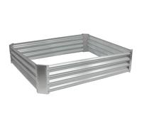Square Galvanised Steel Raised Garden Bed - 120cm x 120cm Harbour Housewares Silver One Size
