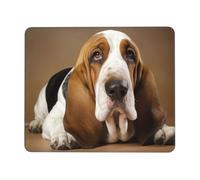 Square Gaming Mouse Pad Basset Hound Print Comfortable Mouse Mat Pad Rubber Anti Slip Base Computer Mouse Pads for Desk Computers Laptop Office 11.8"x9.8"