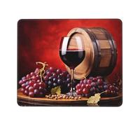 Square Gaming Mouse Pad Fruit Grape Red Wine Print Comfortable Mouse Mat Pad Rubber Anti Slip Base Computer Mouse Pads for Desk Computers Laptop Office, Gaming 11.8"x9.8"