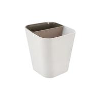 Square Garba Can Multi Color Plastic Resin Rubbish Bin for Waste Paper & Trash Classificat Ideal Tableside Trash Solut & Slish Design (Brown)