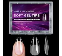 Square Gel Nails Tips - 240Pcs Full Coverage Clear Extensions for Home & Salon Use, Easy Application & Durable Wear for Beginners &