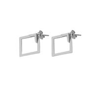 Square Geometric Double Ear Cuffs, Titanium Steel PVD Coated Stainless Steel Ear Climbers for No-Slivery
