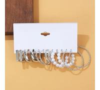 Square Geometric Metal Earrings for Ladies C shaped Style Set of 6/12/18/24 Pairs Lightweight and Metal Earrings Collection (J)