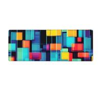 Square Geometry Diagram Keyboard pad, Non-Slip, Suitable for Office and Home, 80 x 30 cm.