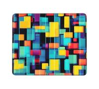 Square Geometry Diagram Square Waterproof Non-Slip Rubber Base Mouse Mat for Office Laptop,Laptop Wireless Mouse Home Office Travel 7 X 8.6 in