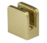 Square Glass Bracket/Clamp for Stair Handrails - 8mm or 10mm Toughened Glass - Chrome, Black, Brushed Nickel or Brushed Brass (Brass, 8mm)