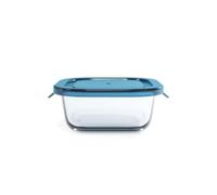 Square Glass Food Storage Containers with Hermetic Lids - BPA-Free, Clear, Stackable - For Fridge, Freezer, Oven & Microwave Use - Ideal for Spices, Grains, Meals - 320ml & 800ml Sizes (800ml)