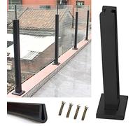 Square Glass Railing Posts for Balconies & Pool Fences Commercial Grade Interior Dividers Sturdy Support for Staircases & Loft Platforms Modern Design for Safety & Style