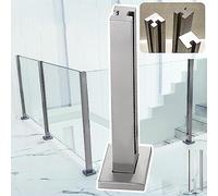 Square Glass Railing System for Balcony Terrace & StairsDurable Safety Posts for Indoor/Outdoor Glass PanelsModern Design Easy Installation WeatherResistant