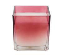 Square Glass Scented Candle, 10cm Red Ombre Pomegranate & Cassis Candle | Square glass scented candle, Pomegranate and cassis fragrance, Red ombre holder, Single wick, Approx. 40-hour burn