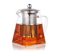 Square Glass Teapot with Infuser, 500ml with Strainer
