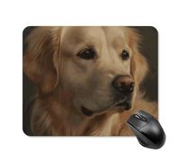 Square Golden Retriever Mouse Pad Non-Slip Rubber Small Cute Mouse Pad Mini Travel Gaming Mousepad Washable Funny Computer Mat Waterproof for Laptop Office Home Men Women