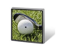 Square Golf Ball Brooch Classic Mini Pin 0.7 Inch Aluminum Alloy Lapel Pin Personalized Button Badge for Backpack Hat Suit Jacket Clothing Decoration