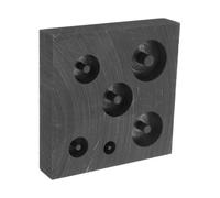 Square Graphite Ingot Mold 6-Slot Black for Gold and Silver Casting