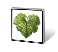 Square Green Leaves Brooch Classic Mini Pin 0.7 Inch Aluminum Alloy Lapel Pin Personalized Button Badge for Backpack Hat Suit Jacket Clothing Decoration