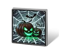 Square Green Pumpkin Brooch Classic Mini Pin 0.7 Inch Aluminum Alloy Lapel Pin Personalized Button Badge for Backpack Hat Suit Jacket Clothing Decoration