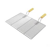 Square Grill Grate 54x34cm of Stainless Steel with Handles as Cooking Grid for Charcoal, Gas BBQ etc