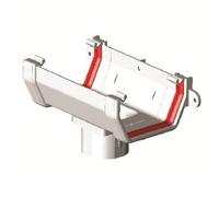 Square Gutter Running Outlet White