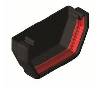 Square Gutter Stop End Black