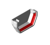 Square Gutter Stop End White