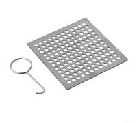 Square Hair Catcher Filter Stopper for Shower Drain, Stainless Steel Floor Drain Cover Net, Rust Resistant for Kitchen and Bathroom (8.2cm)