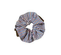 Square Hair Scrunchie Double Layer Fabric Horizontal Stripe Scrunchies For Women Pleated Square Scarf Bow Hair Tie Charming Fashion Accessories(Style4)