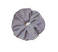 Square Hair Scrunchie Double Layer Fabric Horizontal Stripe Scrunchies For Women Pleated Square Scarf Bow Hair Tie Charming Fashion Accessories(Style3)