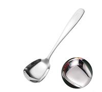 Square Head Spoons, Korean Style Square Sugar Spoon,Heavy Stainless Steel Soup Spoons Table Spoons Flat Square Spoon, Large Spoons For Home (silver)