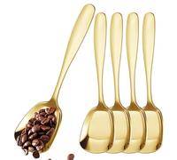 Square Head Stainless Steel Spoons Serving - Soup Spoons | Thick Sugar Spoon Soup Table Buffet Serving Spoon for Gatherings