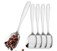 Square Head Stainless Steel Table Spoons - Desserts Shovel Spoons,Fashion Thick Soup Table Dinner Rice for Family
