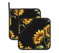Square Heatproof Pot Mat Set of 2 HJFCZH Facing the sun Prints Thick Heat Insulation For Kitchen Countertops Dishwashing