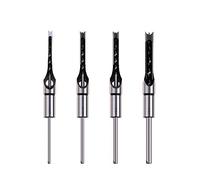 Square Hole Drill Bit, 210mm Woodworking Square Hole Drill Tool Saw Mortise Chisel Wood Drill Bit with Twist Drill Tools Round 7.94Mm(9.5Mm)