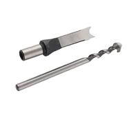 Square Hole Drill Bit, High Speed Steel Mortiser Drill Bit, Wear - Resistant Square Wood Chisel Drill Bit with U - Shaped Sleeve for Density Board Hardwood Plastic (20mm)