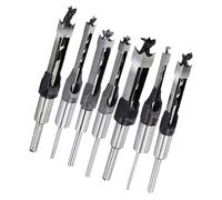Square Hole Drill Bit, HSS Woodworking Square Mortise Drill Bit Wood Mortising Chisel Set 1/4 5/16 3/8 2/5 1/2 9/16 5/8inch7pcs(1/2)