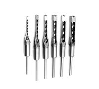 Square Hole Drill Bit Set Carbon Steel Mortising Chisel Bits 7pcs for Woodworking (6pcs)
