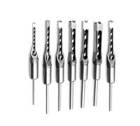Square Hole Drill Bit Set Carbon Steel Mortising Chisel Bits 7pcs for Woodworking (7pcs)