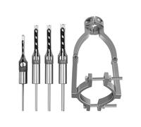 Square Hole Drill Bit Sets, Woodworking HSS Wood Mortising Chisel Countersink Bits Hole Mortise Drill Bit Set with Adapter, 6.4mm 8mm 9.5mm 10mm 11mm 12.7mm 14mm 16mm (4PCS)