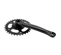 Square Hole Single Crankset 32t Iron Chainring Crank Retro Style Black | Corrosion Resistant Iron Material, Compatible with Square-taper Bottom Brackets, for Fixed-gear and Campus Riding