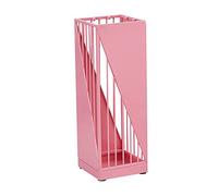 Square Hollow-Out Umbrella Stand, Metal Indoor Rack with Hooks, 58cm Tall for Entryway Hallway Front Door