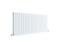 Horizontal Double Panel Radiator 4968 BTU Satin White 600x 1398mm Balterley White One Size
