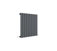 Square Horizontal Single Panel Radiator 1361 BTU Anthracite 600x586mm Balterley Grey One Size