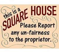 Square House Cheers Bar Metal Tin Sign Hanging Retro Sign Kitchen Wall Poster Cafe Bar Pub Man Cave Art Novelty Plaque 8x12 inch