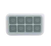 Square Ice Cube Mold, Cat Paw Look Easy Release Silicone Ice Cube Tray Baby Food Freezer Tray for Whiskey, Cocktails and Homemade (Green)