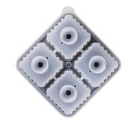 Square Ice Tray Mold - Leak Proof Silicone Tray Manufacturers | Reusable 4 Cavity Square Cooler Bucket Making With Easy Release Funnel Lid