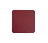 Square Imitation Leather Cup Mat Home Coaster Waterproof Oil Resistant Non-slip Pad Heat-insulating Tea Coffee Mug Drinks Holder(Red)