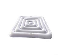 Square Inflatable Bathtub Cover 165cm White Pvc Material Energy Saving Thermal Lid With Quick Inflation Valve For Outdoor Protection Against Leaves And Freezing Weather(with handle)