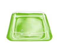 Square Inflatable Ice Bar Floating Drink Tray 60x60cm Heavy Duty Leakproof Pool Serving Cooler For Summer Pool Party BBQ Picnic Color Options (Green, One Size)