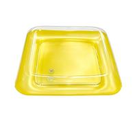 Square Inflatable Ice Bar Floating Drink Tray 60x60cm Heavy Duty Leakproof Pool Serving Cooler For Summer Pool Party BBQ Picnic Color Options (Yellow, One Size)