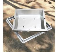 Square Invisible Manhole Cover For Commercial Premises/Landscape, 304 Stainless Steel Decor Large Septic Tank Lid, Outdoor Recessed Drain Grate & Frame(L W 65cm x 55cm)