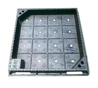 Square Invisible Manhole Cover, Septic Tank lid, Efficient Drainage, Ductile Iron Material, Drain Cover Outdoor For Planting Lawns Garden Patio Garage(70x70x8cm/28x28x3.1in)